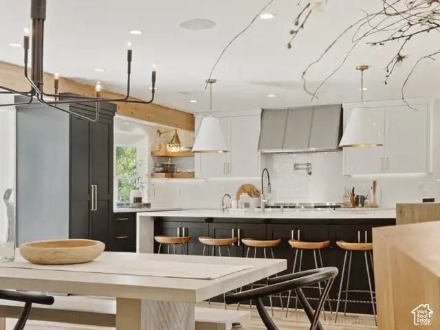 Woodland remodel kitchen lighting