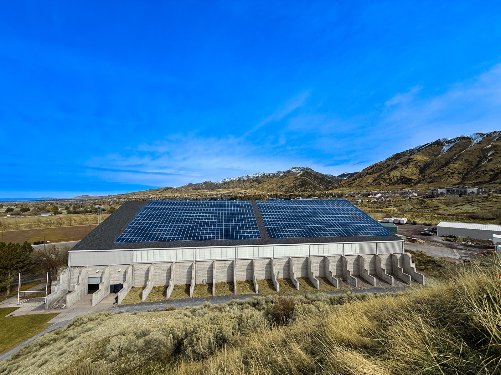 Solar panels on the Stan Laub training facility